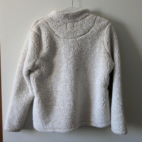 Time and Tru Off-White Sherpa Pullover - Picture 7 of 7